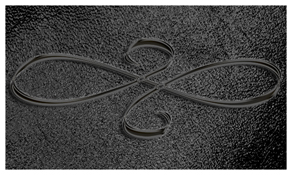 DNSEMP-C-601-BK-SH-BK Black Scroll Shimmer Black